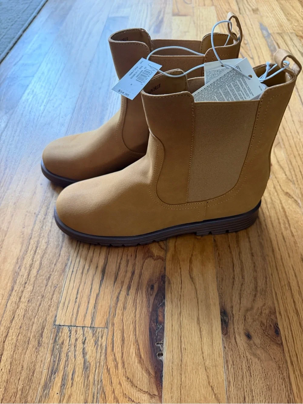 GAP Girls Tan Pull-On Chelsea Boots